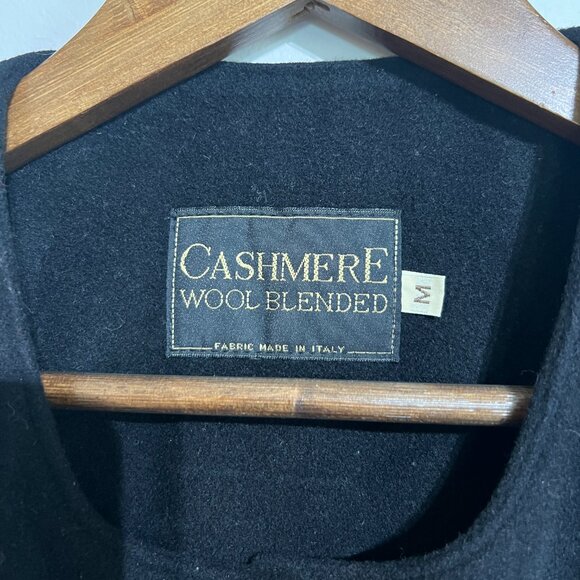 Vintage Cashmere Wool Blend Vest Sleeveless Utility Jacket, M - Picture 5 of 9